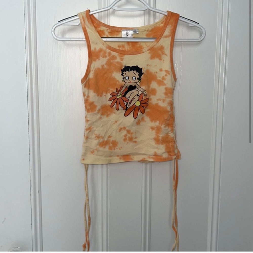 Orange Tie-Dye Tank Top